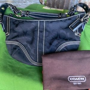 Genuine Coach Black Clutch with Bag